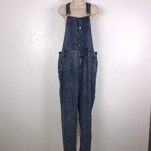 Forever21 lightweight denim colored overalls,